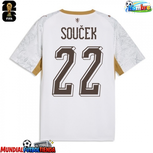 Camiseta República Checa Tomas Soucek #22 Segunda Equipación Replica Mundial 2026 mangas cortas